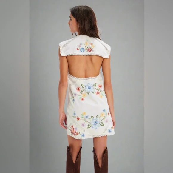Free People Willow Embroidered Mini Dress - Picture 2 of 11